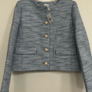 J. Crew Women's Textured Blue Blazer